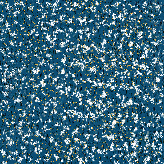 Ditsy Floral Petrol Blue